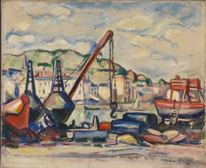 Hamnen i Honfleur av Emile Othon Friesz