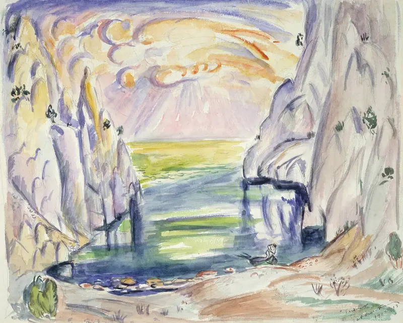 Vägen vid En Vaux, Cassis av Emile Othon Friesz