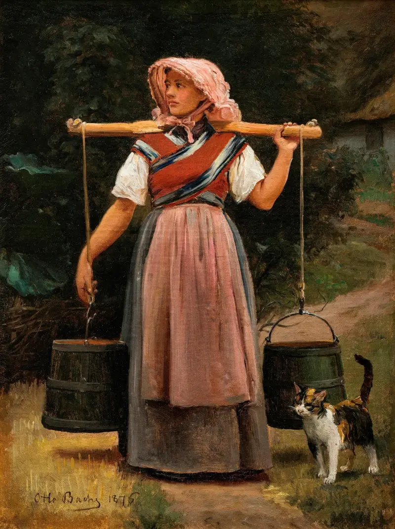 A milkmaid av Otto Bache