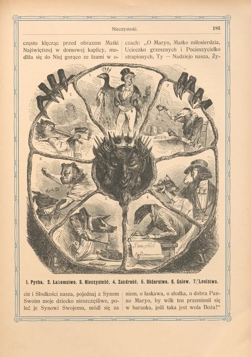 1. Pycha. 2. Łakomstwo. 3. Nieczystość. 4. Zazdrość. §. Obżarstwo. G. Gniew. 7. Lenistwo av Otto Bitschnau