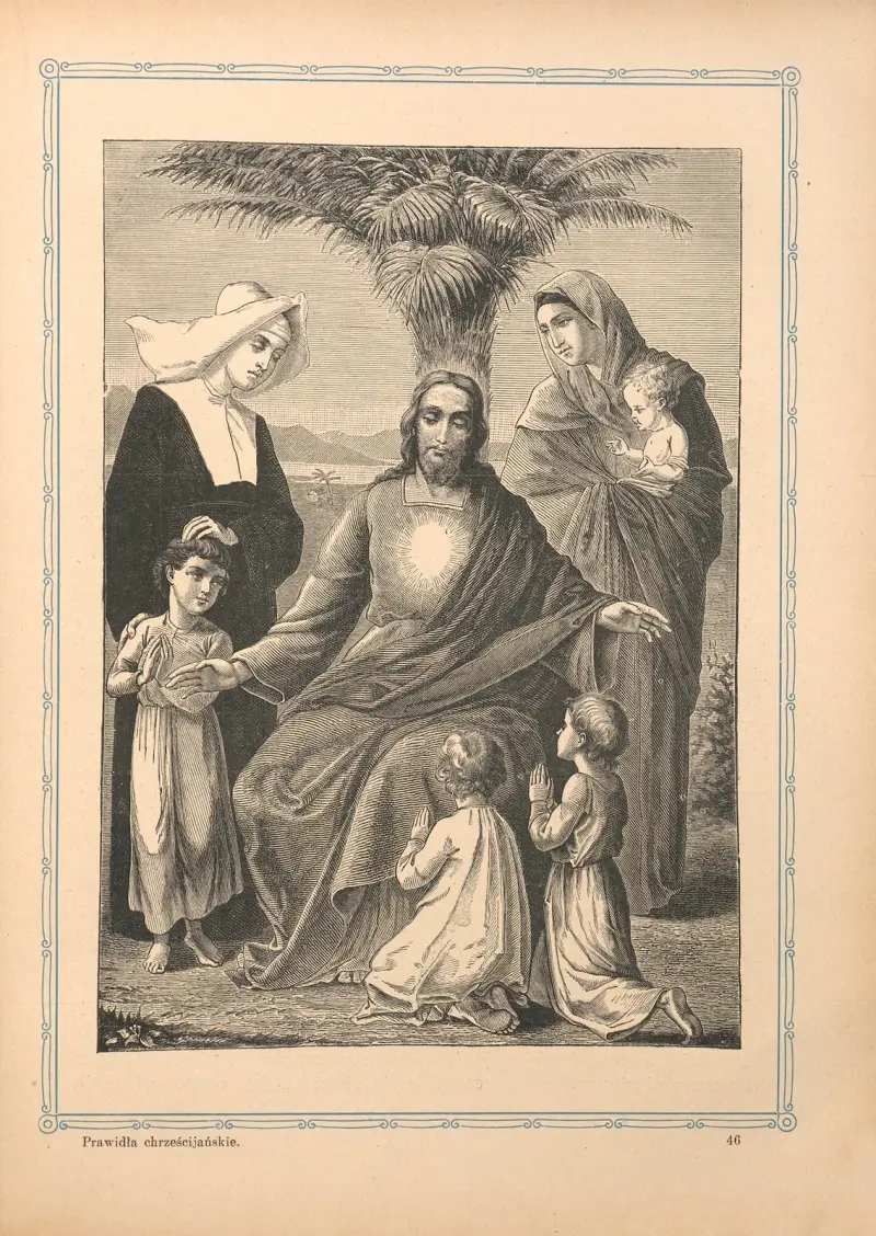 Christus segnet die kleinen Kinder von Otto Bitschnau