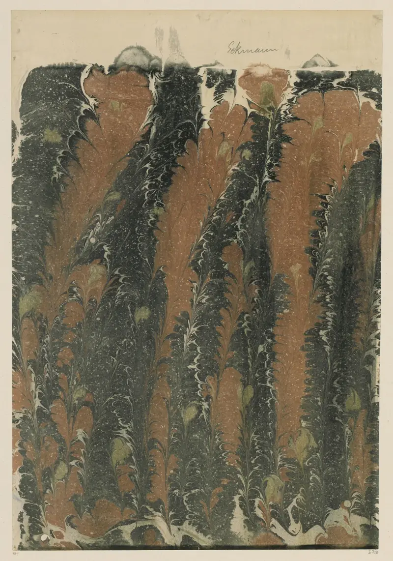 Mramorový papír, 1894 – Nr. 3, Otto Eckmann