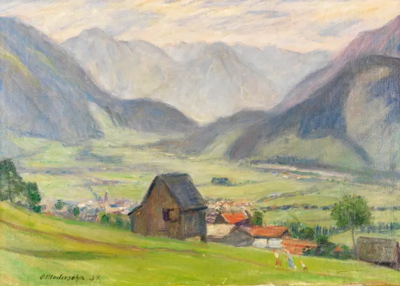 Pohled do údolí (Hindelang), Otto Modersohn