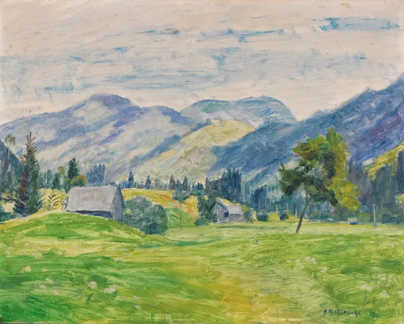 Lichter Sommertag im Allgäu (Unterjoch bei Hindelang) av Otto Modersohn