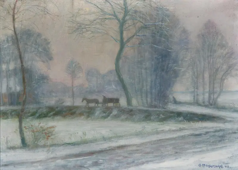 Schneelandschaft von Otto Modersohn