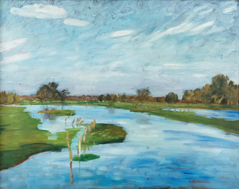Überschwemmte Wümmewiesen von Otto Modersohn