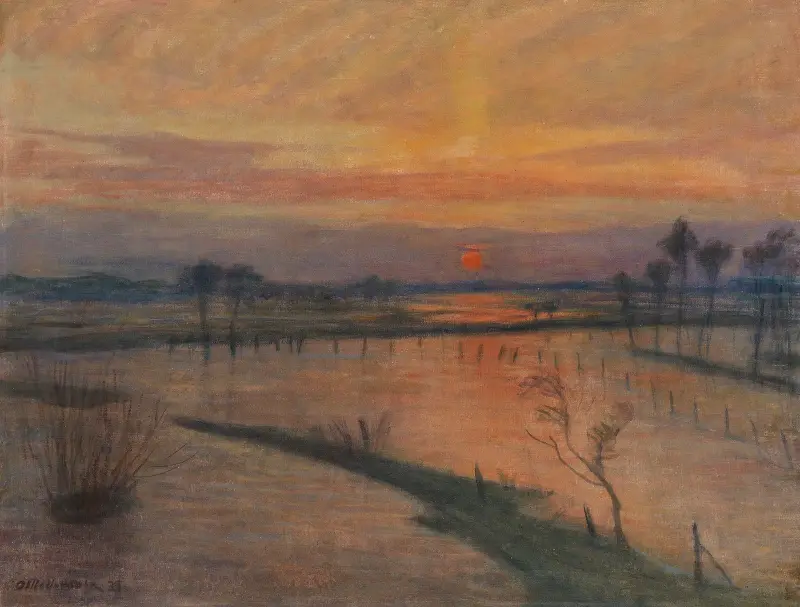 Überschwemmung an der Wümme von Otto Modersohn