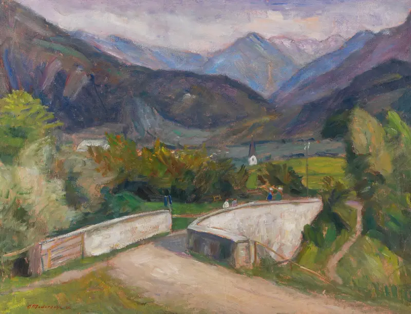 Zillenbachbrücke (Weg nach Gailenberg oberhalb von Hindelang im Allgäu) von Otto Modersohn