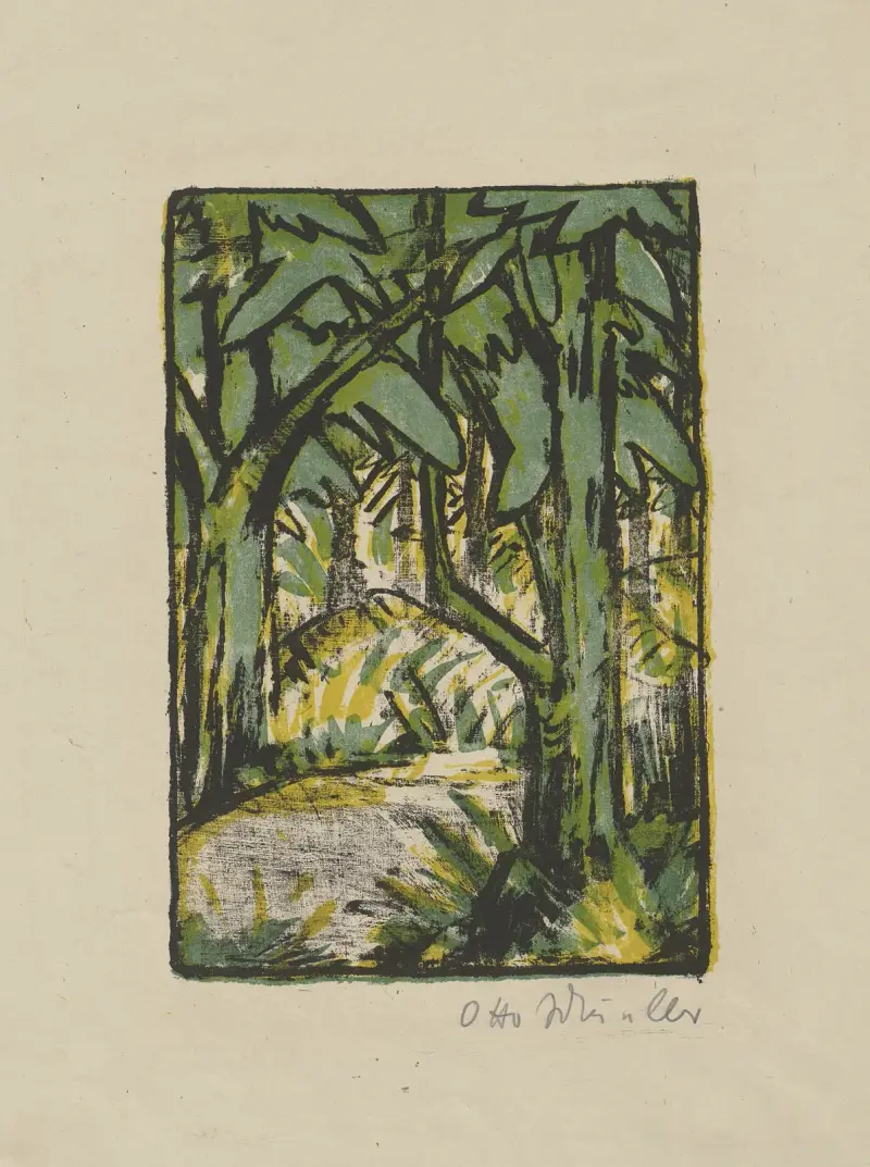 Waldlandschaft, 1924 von Otto Mueller