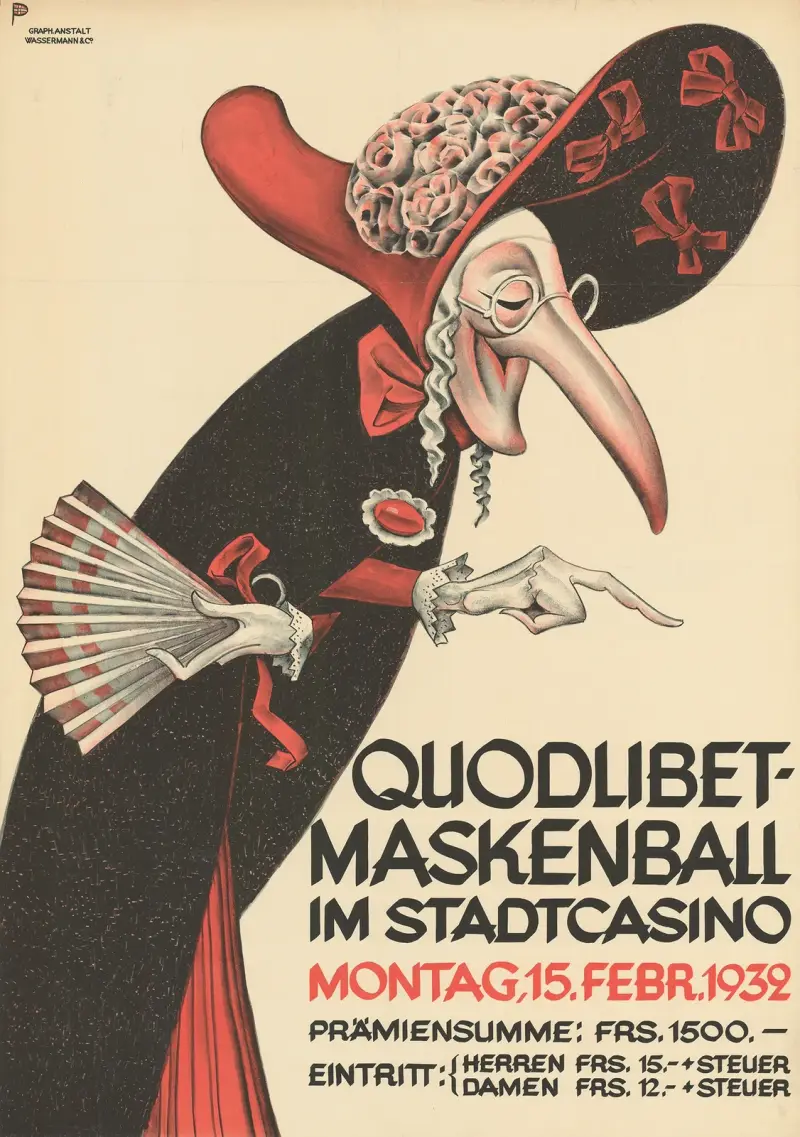 Quodlibet-Maskenball im Stadtcasino Basel av Otto Plattner