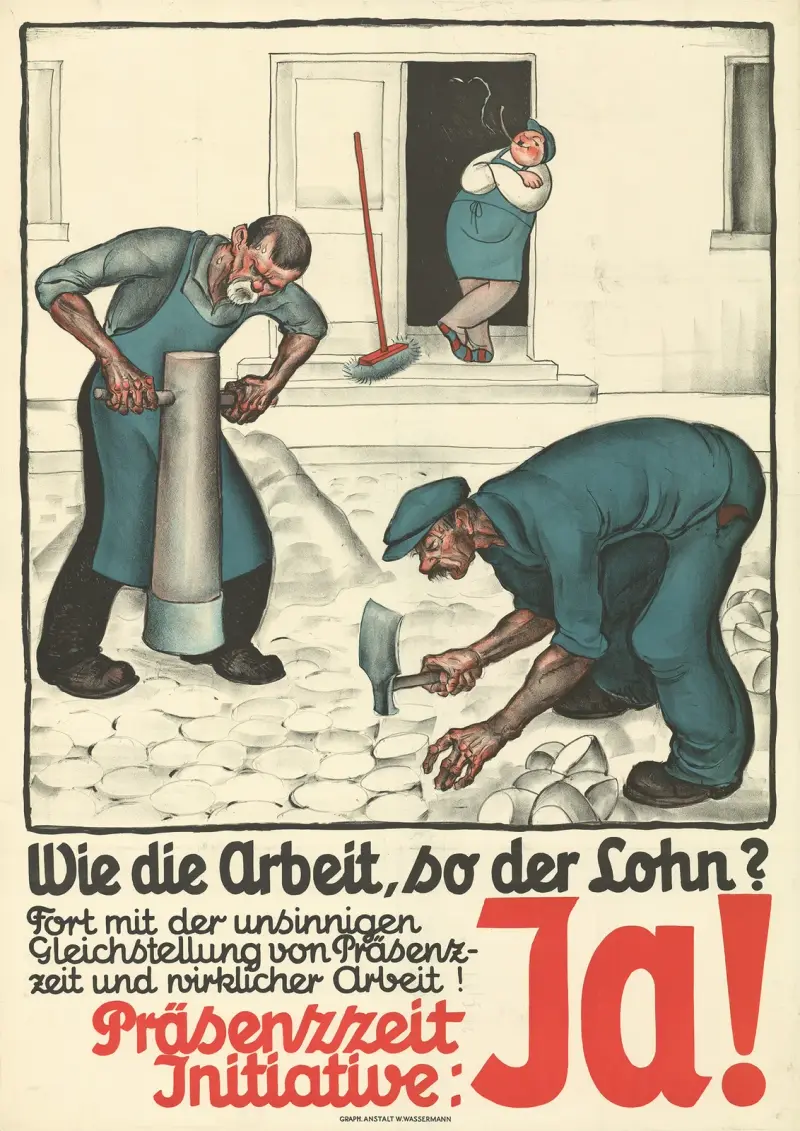 Wie die Arbeit, so der Lohn Präsenzzeit-Initiative; Ja! av Otto Plattner
