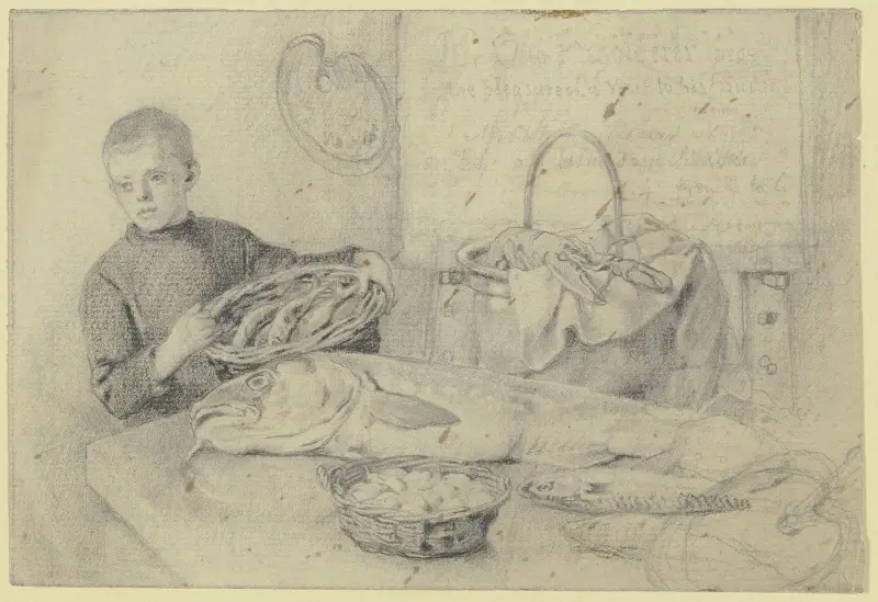Beim Fischhändler von Otto Scholderer