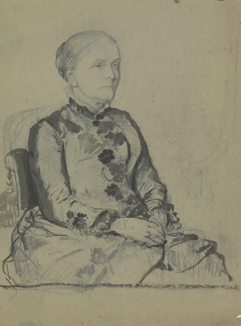 Bildnis Amalie Scholderer, der Schwägerin des Künstlers von Otto Scholderer