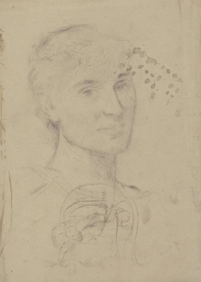 Bildnis einer jungen Frau von Otto Scholderer