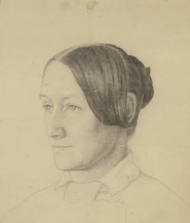 Bildnis Emilie Scholderer, Mutter des Künstlers von Otto Scholderer