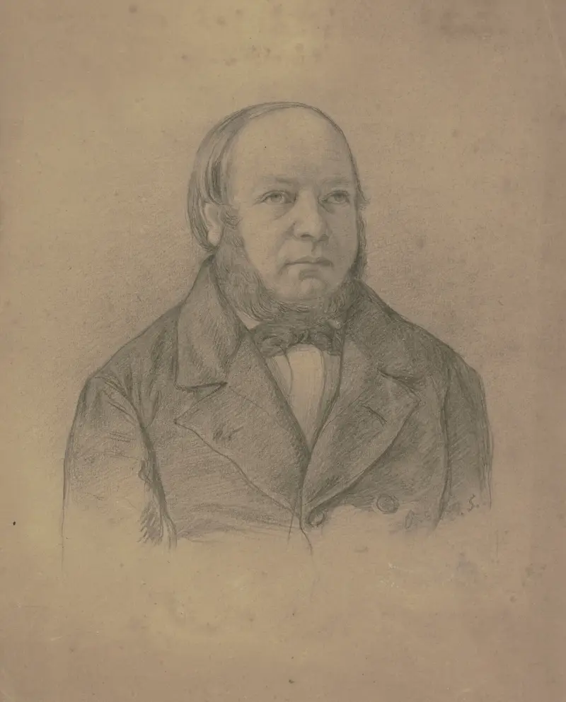 Bildnis Johann Christof Scholderer, der Vater des Künstlers av Otto Scholderer