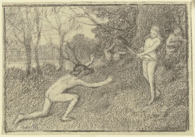 Diana und Aktäon von Otto Scholderer