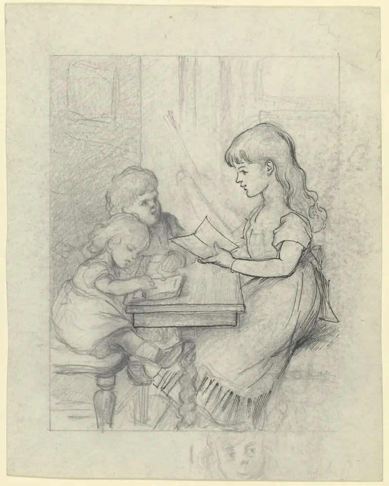 Gespielte Schulszene, 1877 – Nr. 1 von Otto Scholderer