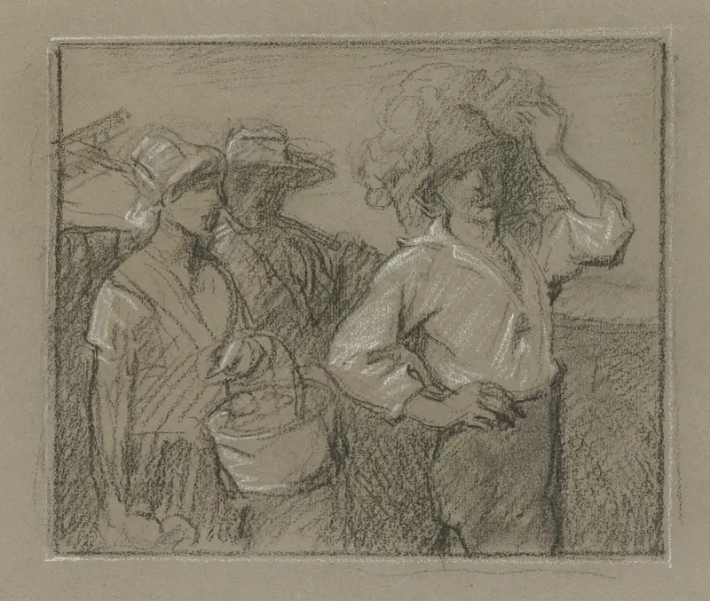 Heimkehrende Landarbeiter von Otto Scholderer