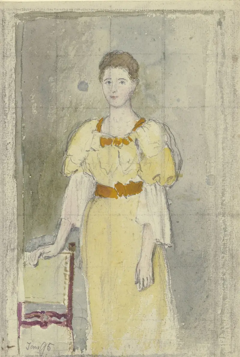 Dama, stojąca, Otto Scholderer