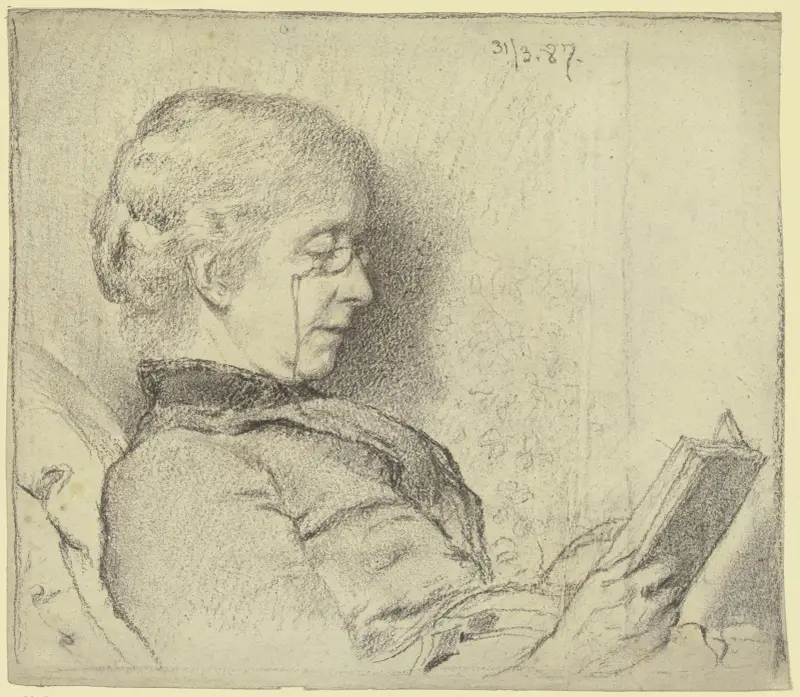 Luise Scholderer reading av Otto Scholderer