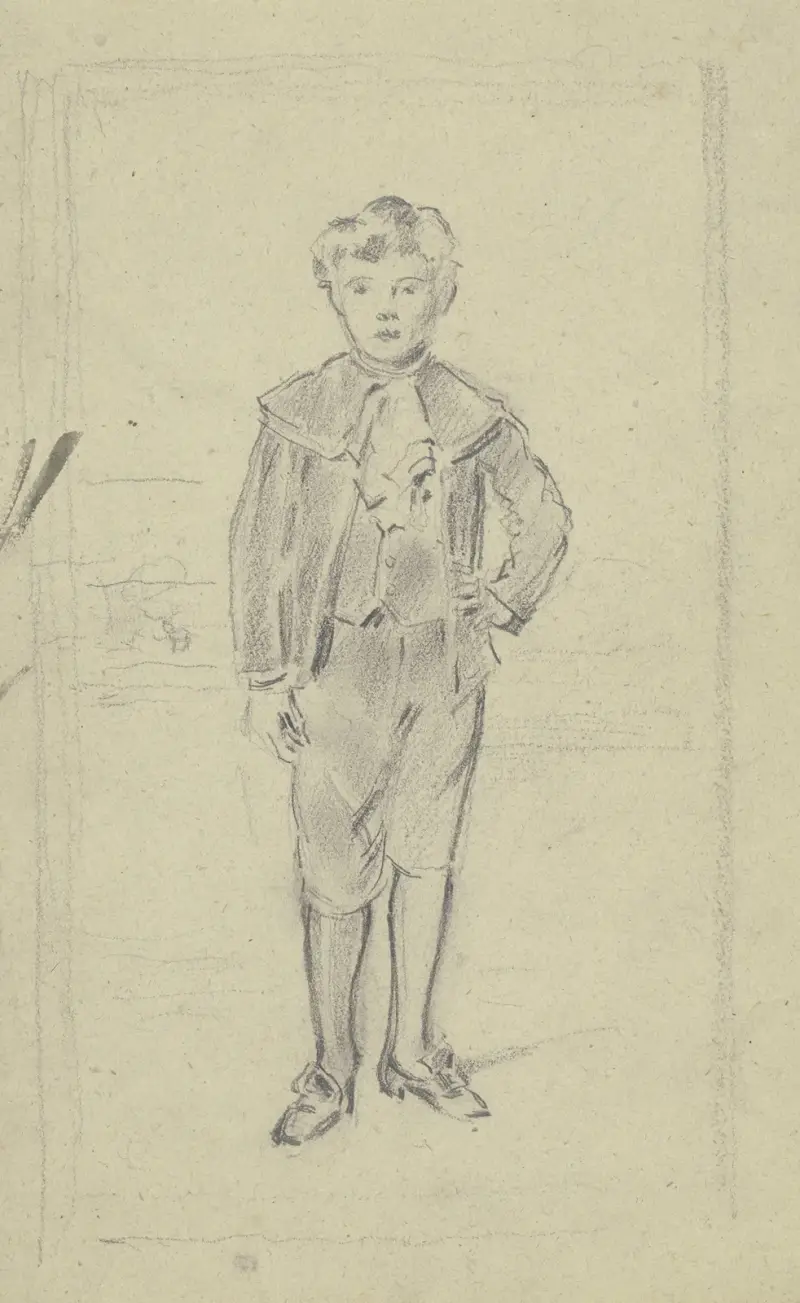 Porträt Victor Scholderer in ganzer Figur von Otto Scholderer