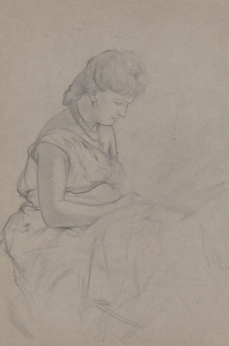 Sitzende Frau – Nr. 1 von Otto Scholderer