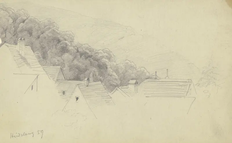 Blick auf Heidelberg, 1859 von Otto Scholderer