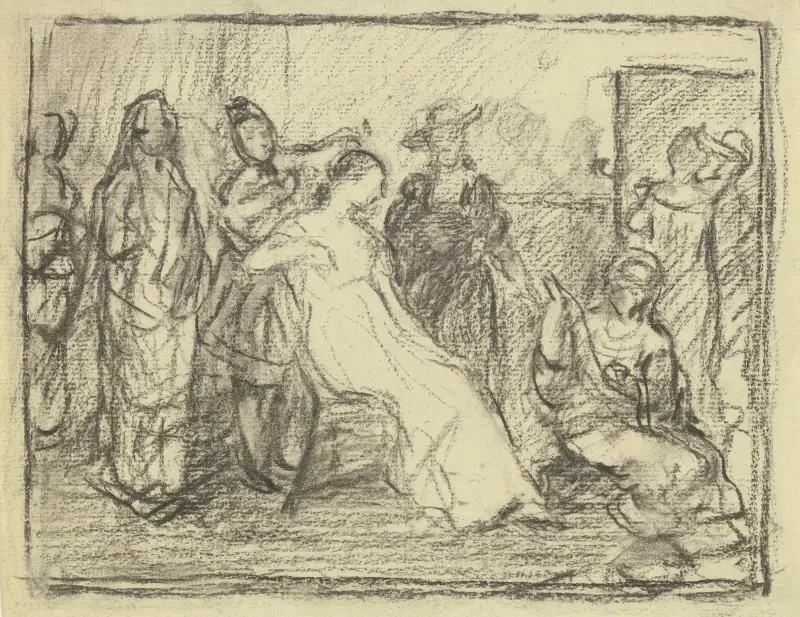 Vorbereitung zum Kostümball, 1879 – Nr. 2 von Otto Scholderer