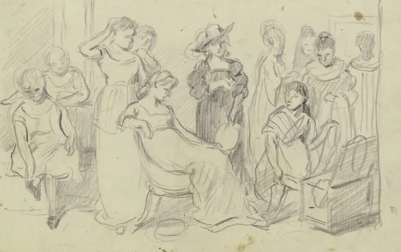 Vorbereitung zum Kostümball, 1879 – Nr. 3 von Otto Scholderer