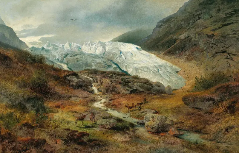 Gletscherlandschaft von Hermann Ottomar Herzog