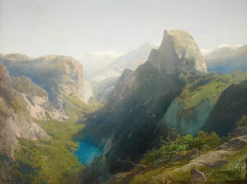 Mirror Lake, Yosemite av Hermann Ottomar Herzog
