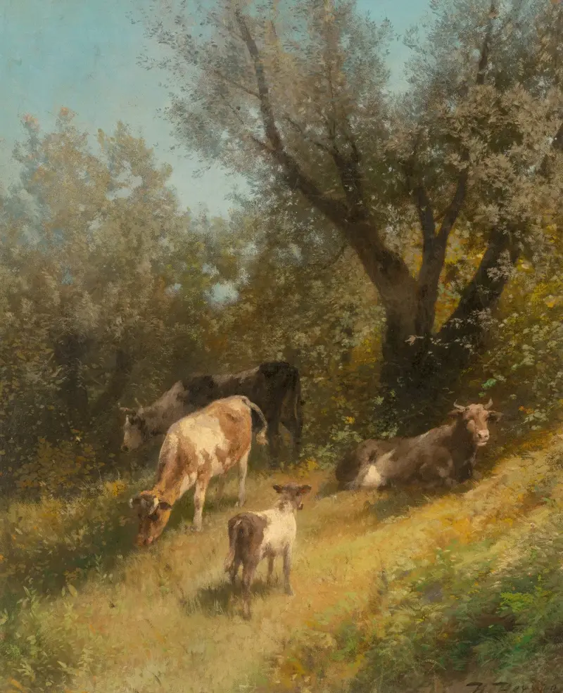 Summer grazing, Chester County av Hermann Ottomar Herzog
