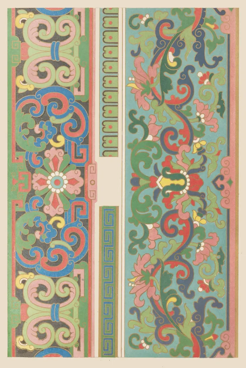 Exempel på kinesiskt ornament, pl. 06 av Owen Jones
