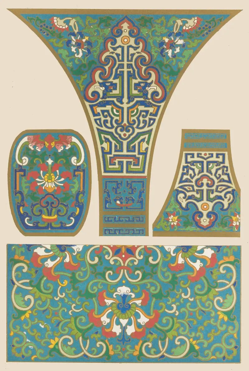 Exempel på kinesisk ornamentik, pl. 26 av Owen Jones