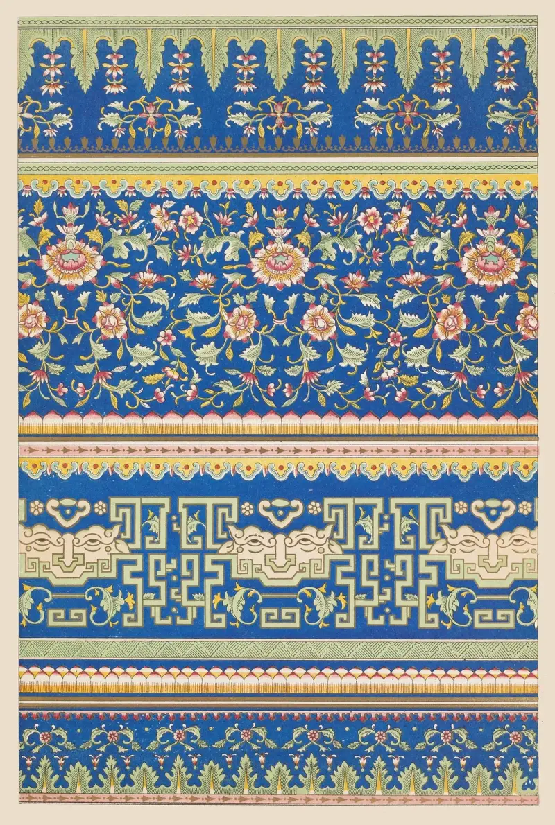 Examples of Chinese ornament, Pl.53 av Owen Jones