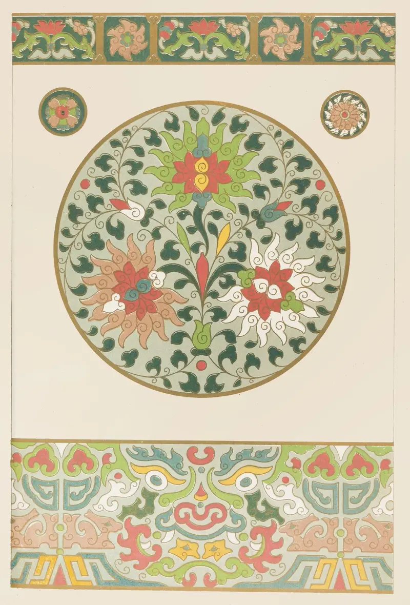 Exempel på kinesisk ornamentik, pl. 55 av Owen Jones