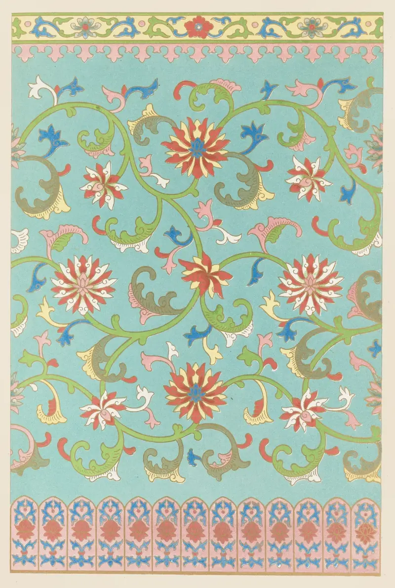 Exempel på kinesiskt ornament, pl. 56 av Owen Jones