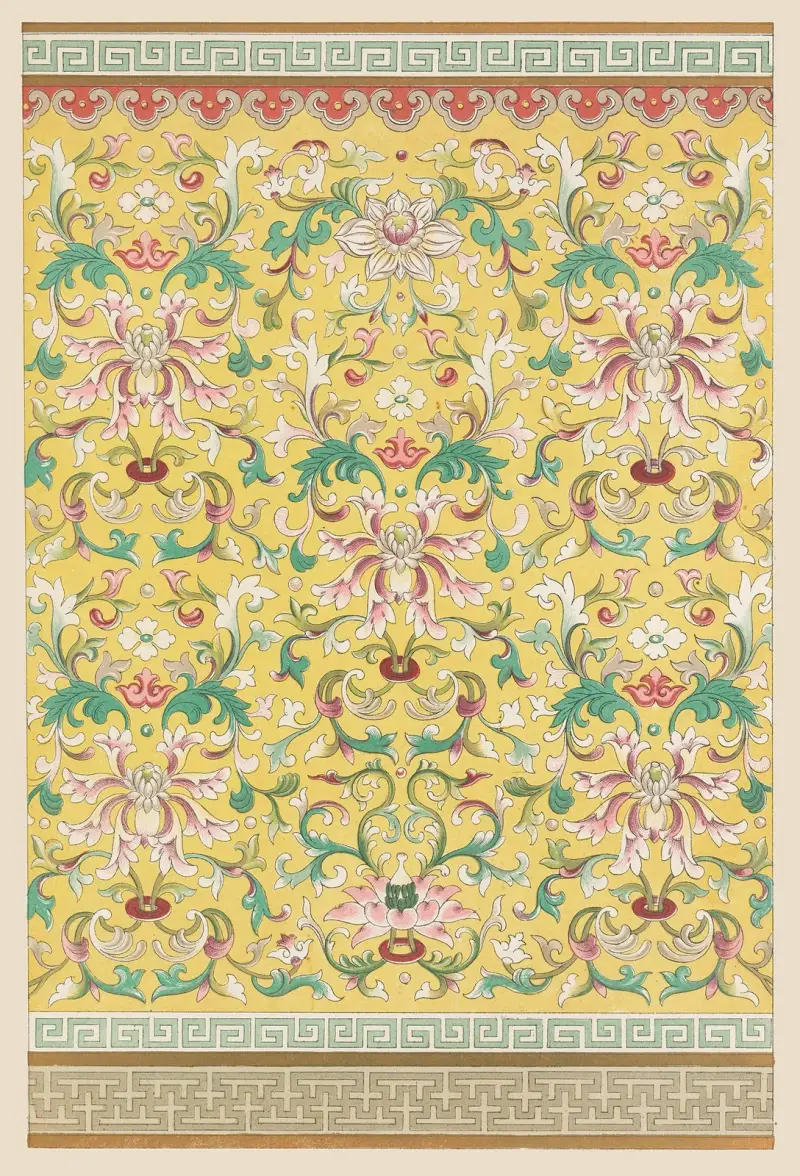Exempel på kinesiskt ornament, pl. 72 av Owen Jones