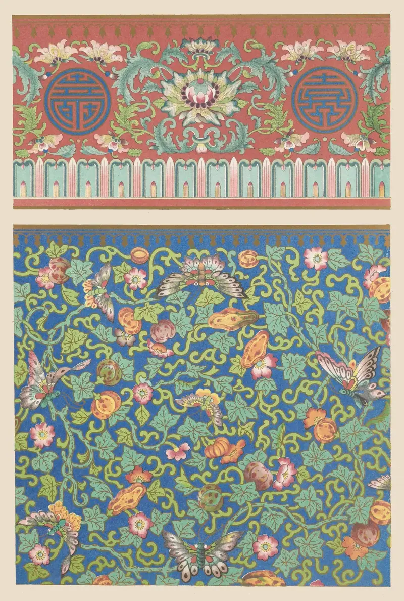 Exempel på kinesisk ornamentik, pl. 75 av Owen Jones