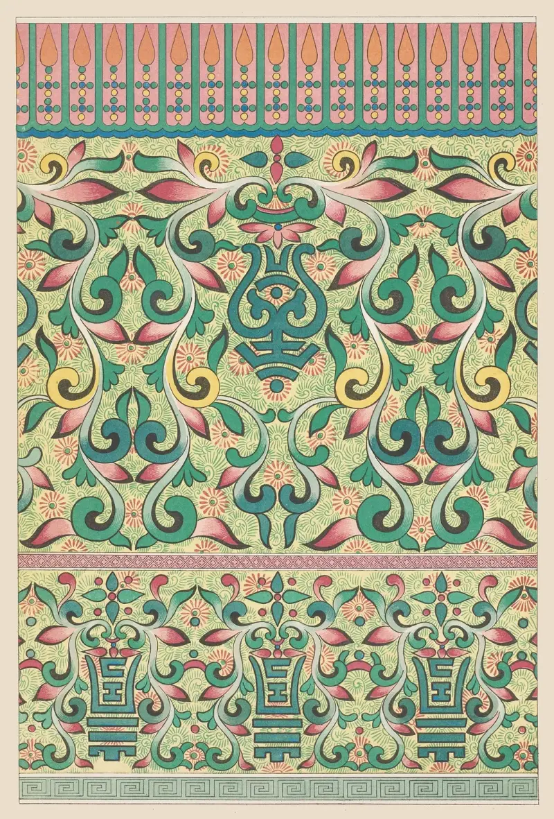 Exempel på kinesiskt ornament, pl. 86 av Owen Jones