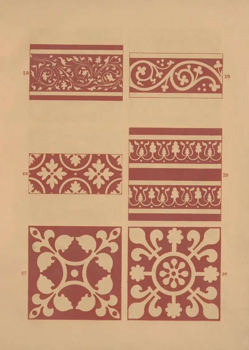 Examples of encaustic tiles Pl.04 av Owen Jones