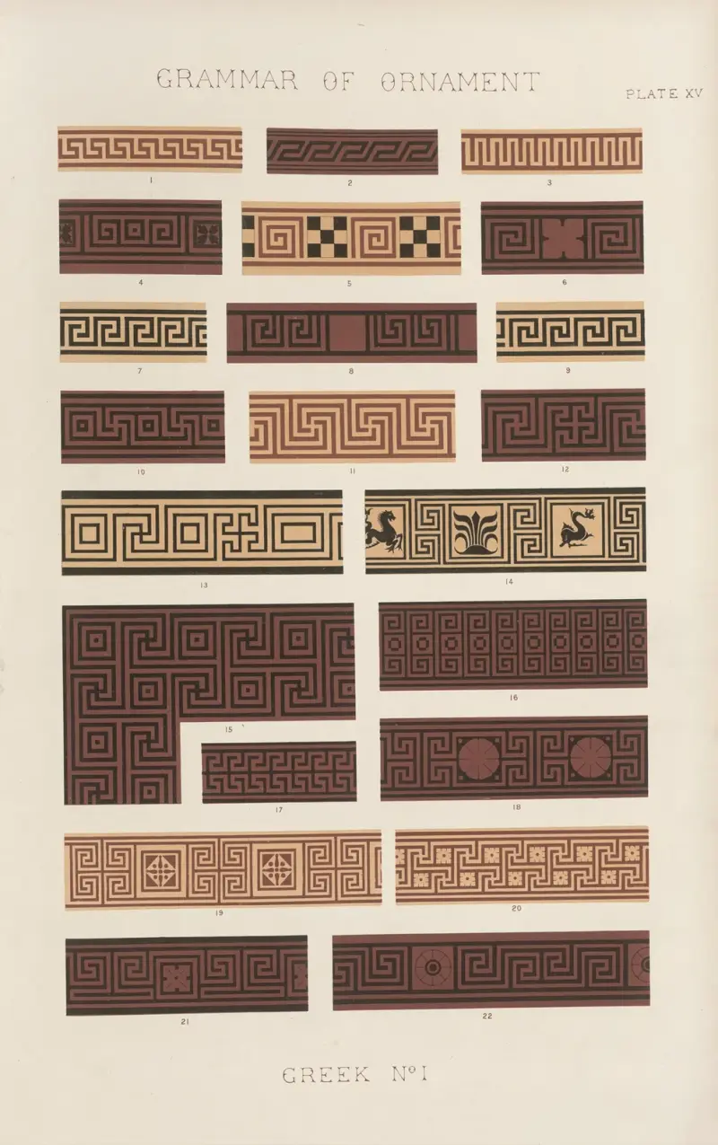 Grekisk ornamentik nr 1 av Owen Jones