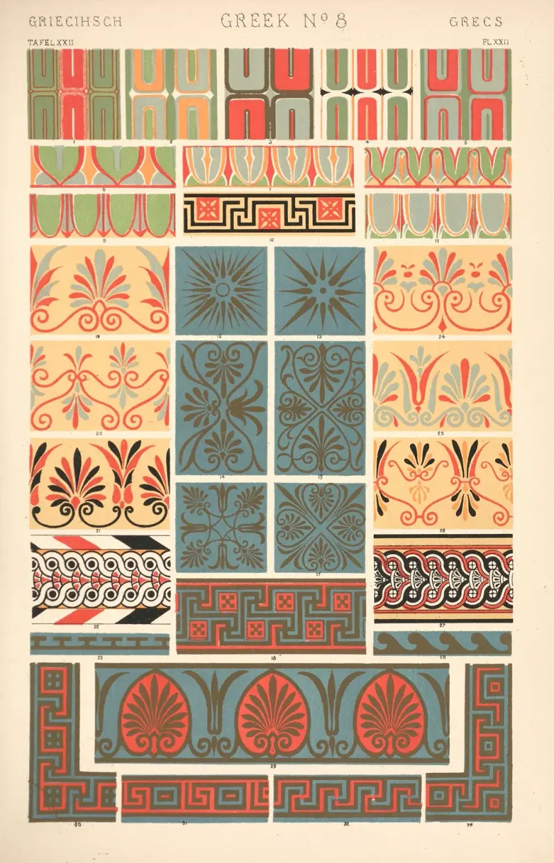 Greek No. 8 av Owen Jones