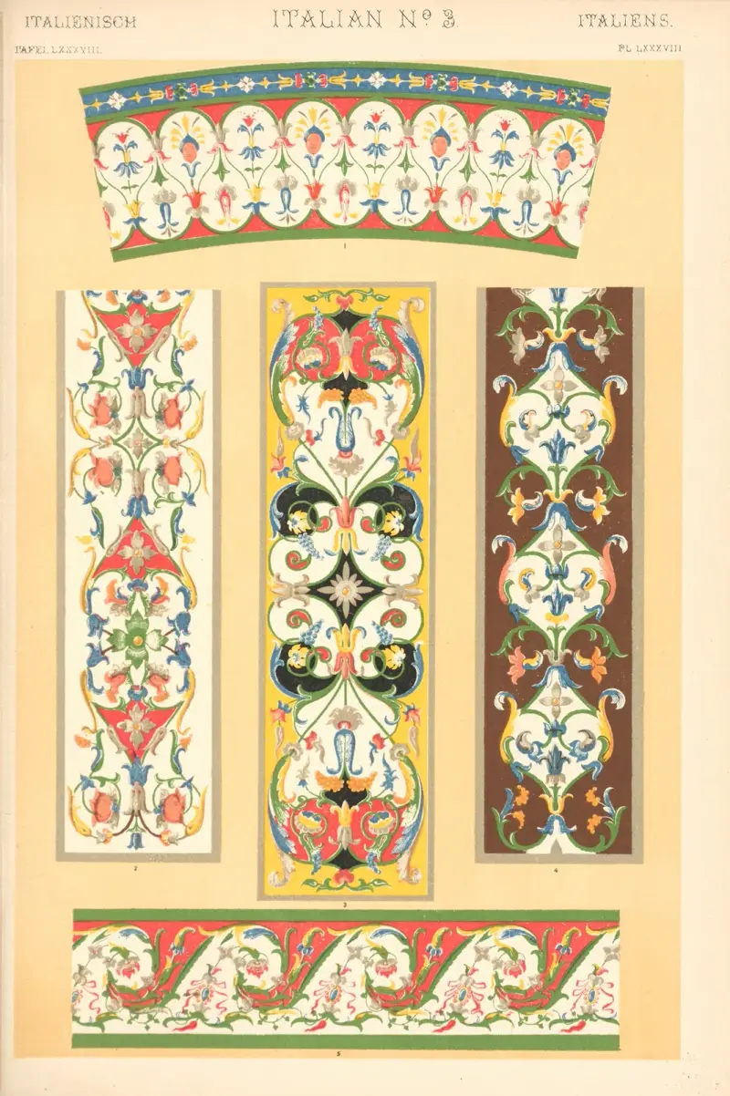 Italiensk ornamentik nr 3 av Owen Jones
