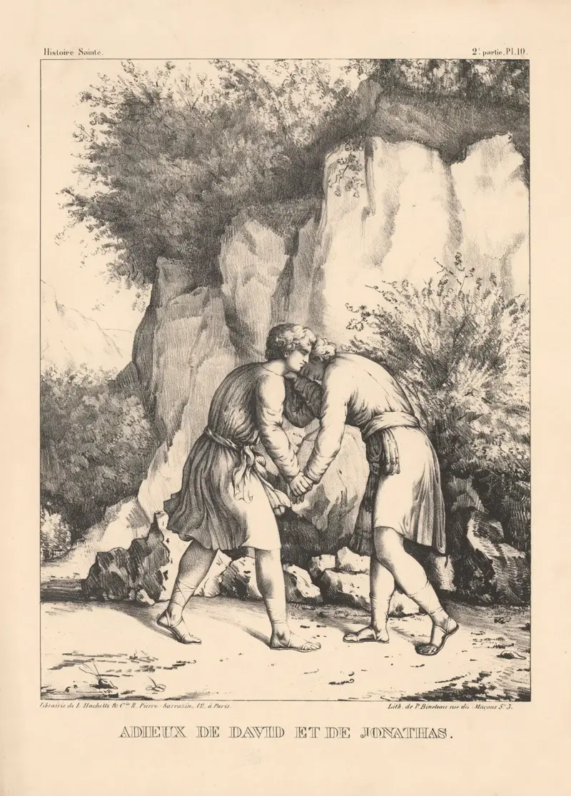 Adieux de David et de Jonathas av P. Bineteau