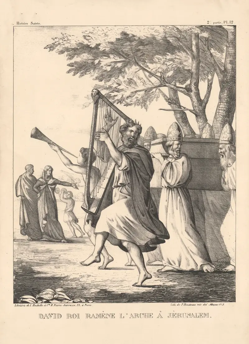 David bringt die Bundeslade nach Jerusalem zurück von P. Bineteau
