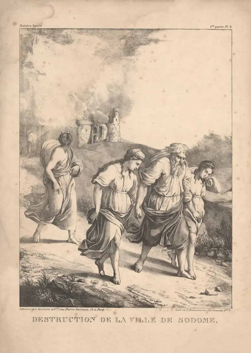 Destruction de la ville de Sodome. av P. Bineteau