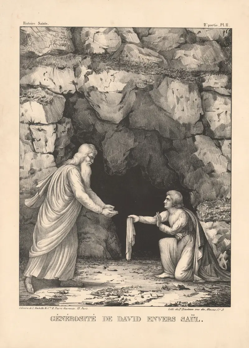 Davids Großzügigkeit gegenüber Saul von P. Bineteau
