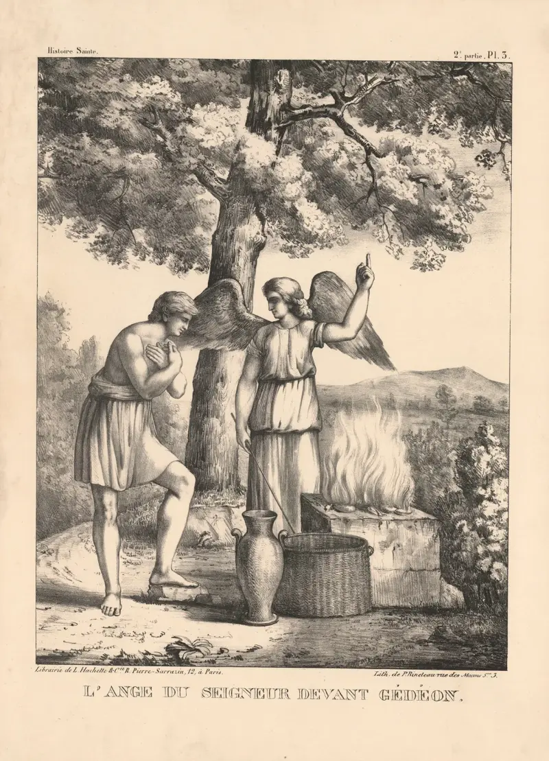 L’ange du seigneur devant Gideon av P. Bineteau